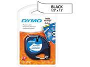 DYMO 91331 LetraTag Plastic Label Tape Cassette 1 2 x 13 ft. White 1 Each