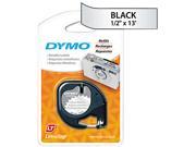 Dymo LetraTag 91338 Metallic Tape 0.50 Width x 13 ft Length 1 Each Direct Thermal Silver