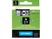 Dymo 40910 Black on Clear D1 Label Tape 0.38 Width x 23 ft Length 1 Each Rectangle Polyester Thermal Transfer Clear