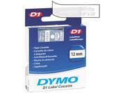 DYMO 45020 D1 Standard Tape Cartridge for Dymo Label Makers 1 2in x 23ft White on Clear