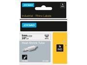 Dymo 18053 Rhino Heat Shrink Tubes Industrial Label Tape Cassette 3 8 x 5 ft White
