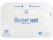 Health Gards Discreet Half Fold Toilet Seat Covers White 250 Pack 20 Packs Carton