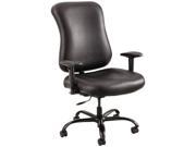 Optimus High Back Big Tall Chair 400 Lb. Capacity Black Leather