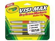 Crayola 988901 Dry Erase Marker Chisel Tip Fine Assorted Colors 4 Set