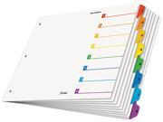 Cardinal 84894 OneStep Printable Table of Contents Dividers 8 Tab 11 x 17 Multicolor Tabs