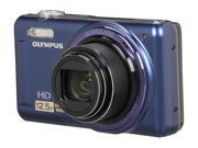 OLYMPUS VR-320 Blue 14 MP 24mm Wide Angle Digital Camera