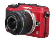 OLYMPUS E PL2 Red Interchangeable Lens Type Live View Digital Camera w m14 42mm II