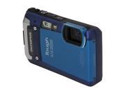 OLYMPUS TG-820 iHS Blue 12 MP Waterproof Shockproof 28mm Wide Angle Digital Camera HDTV Output