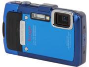 OLYMPUS TG-830 iHS Blue 16 MP Waterproof Shockproof Wide Angle Digital Camera HDTV Output