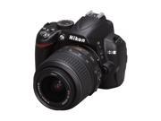 Nikon D3000 Black Digital SLR Camera w/ 3x 18-55mm Zoom-NIKKOR VR Lens