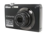 Nikon COOLPIX S3000 Black 12.0 MP 2.7" 230K Anti-reflection Coating LCD 4X Optical Zoom 27mm Wide Angle Digital Camera