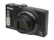 Nikon COOLPIX S8200 16.1MP Digital camera with 14x Optical Zoom. Black