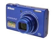 Nikon COOLPIX S6200 Blue 16 MP Digital Camera