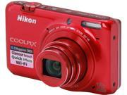 Nikon Coolpix S6500 Digital Camera - Red