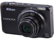 Nikon COOLPIX S6500 Black 16 MP Digital Camera HDTV Output