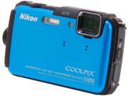 Nikon COOLPIX AW110 Blue 16 MP Waterproof Shockproof Digital Camera