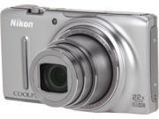 Nikon COOLPIX S9500 Silver 18.1 MP Digital Camera