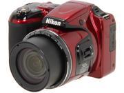 Nikon COOLPIX L820 26403 Red 16 MP Wide Angle Digital Camera
