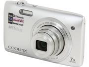 Nikon COOLPIX S3500 26361 Silver > 16.0 MP 26mm Wide Angle Digital Camera