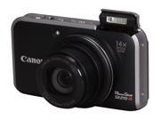 Canon PowerShot SX210 IS Black 14.1 MP 28mm Wide Angle Digital Camera