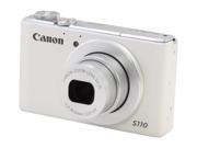 Canon PowerShot S110 6799B001 White Approx. 12.1 MP 24mm Wide Angle Digital Camera HDTV Output