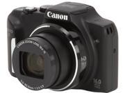 Canon PowerShot SX170 IS 8410B001 Black 16MP 28mm Wide Angle Digital Camera