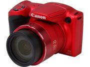 Canon PowerShot SX400 IS 9769B001 Red 16.0MP 24mm Wide Angle Digital Camera