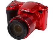 Canon Powershot Sx410 Is 20 Megapixel Compact Camera - Red - 3&quot; Lcd - 16:9 - 40x Optical Zoom - 4x - Optical (is) - Ttl - 4608 X 3456 Image - 1280 X 720 Video - Pictbridge - Hd Movie Mode 0108c001