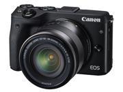 Canon EOS M3 9694B011 24.2 MP Horizontal 6.2cm Vertical 4.2cm LCD Mirrorless Digital Camera with 18 55mm Lens