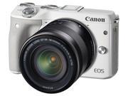 Canon EOS M3 9772B011 White Mirrorless Digital Camera with 18 55mm Lens