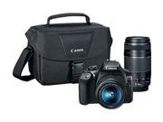 Canon EOS Rebel T6 DSLR Camera with 18 55 mm and 75 300 mm Lenses Kit