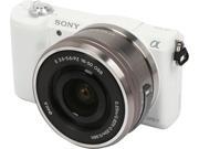 SONY Alpha a5100 ILCE 5100L W White Mirrorless Camera w 16 50mm lens