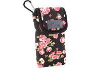 USA GEAR Portable Pocket Radio Case with Carabiner Carrying Clip Belt Loop Floral