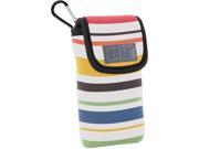 USA GEAR Portable Pocket Radio Case with Carabiner Carrying Clip Belt Loop Striped