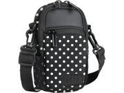 Compact Camera Case Bag Polka Dot with Rain Cover and Shoulder Sling by USA GEAR