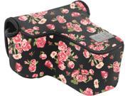 DSLR Camera Sleeve Case with DuraNeoprene Technology Accessory Storage and Strap Openings by USA GEAR Floral