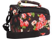 USA GEAR Durable Protective Camera Bag with Rain Cover and Adjustable Dividers Neoprene Material and Floral Design