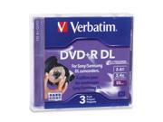 Verbatim 95313 Mini DVD R DL 2.6GB 2.4X Branded 3pk Jewel Case