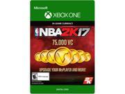 NBA 2K17 75 000 VC Xbox One [Digital Code]