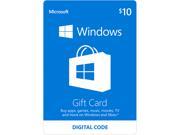 Microsoft Windows Store Gift Card 10 Email Delivery