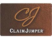 Claim Jumper 10 Gift Card Email Delivery
