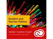 Adobe Creative Cloud Student Teacher Edition Digital Membership [Prepaid 12 Month]