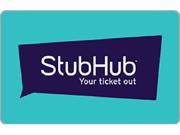 Stubhub 25.00 Gift Card Email Delivery