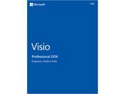 Microsoft Visio Pro 2016 Product Key Card 1 PC