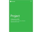 Microsoft Project Pro 2016 Product Key Card 1 PC