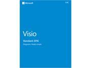 Microsoft Visio Standard 2016 Product Key Card 1 PC
