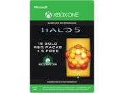 Halo 5 Guardians 15 Gold REQ Packs 5 Free XBOX One [Digital Code]