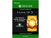 Halo 5 Guardians 34 Gold REQ Packs 13 Free XBOX One [Digital Code]