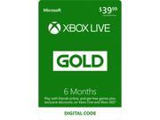 Xbox LIVE 6 Month Gold Membership Digital Code