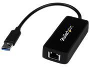 StarTech USB31000SPTB USB 3.0 Gigabit Ethernet Adapter NIC w USB Port Black